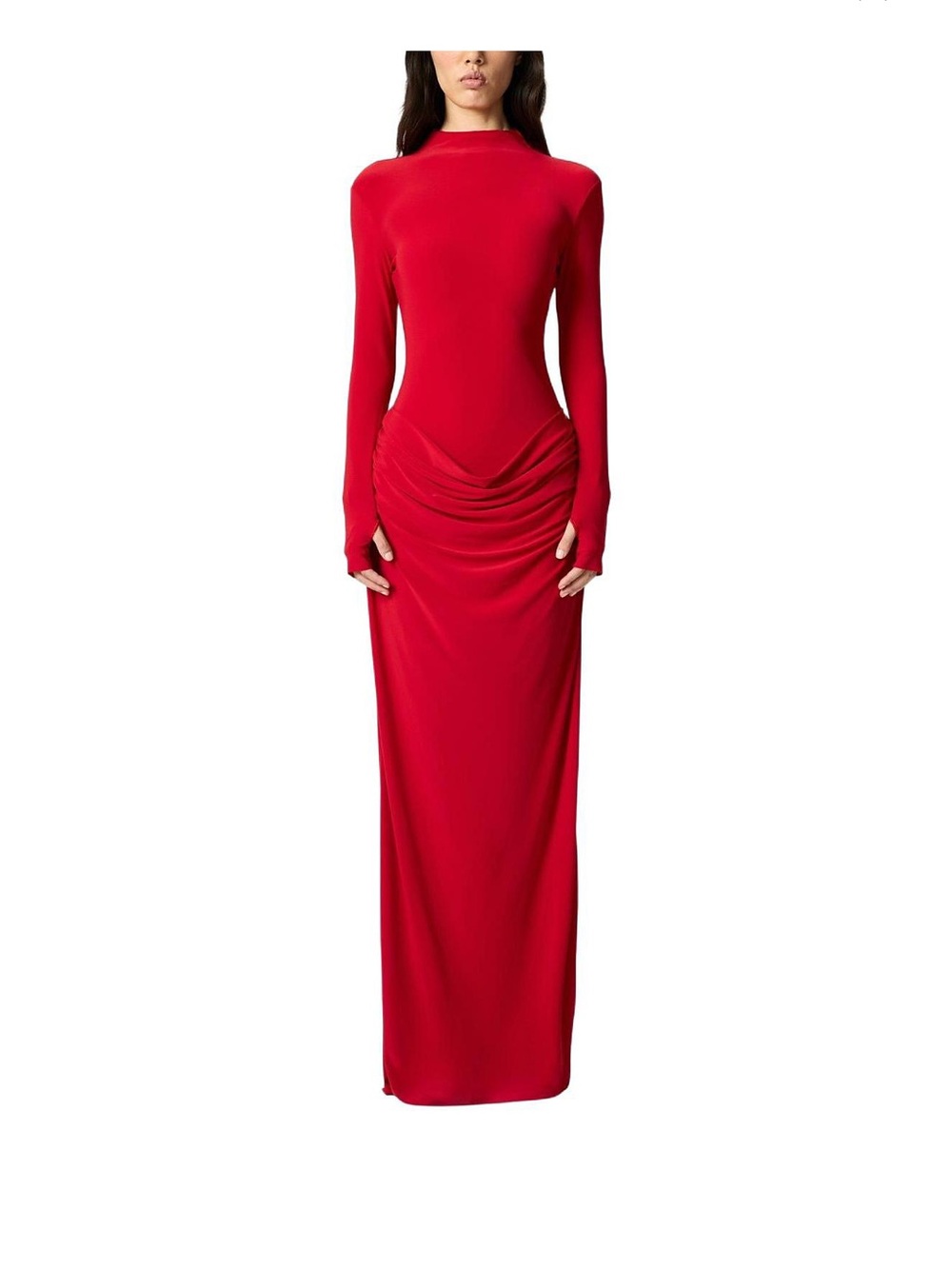 Nocturne High neck runched maxi dress size small